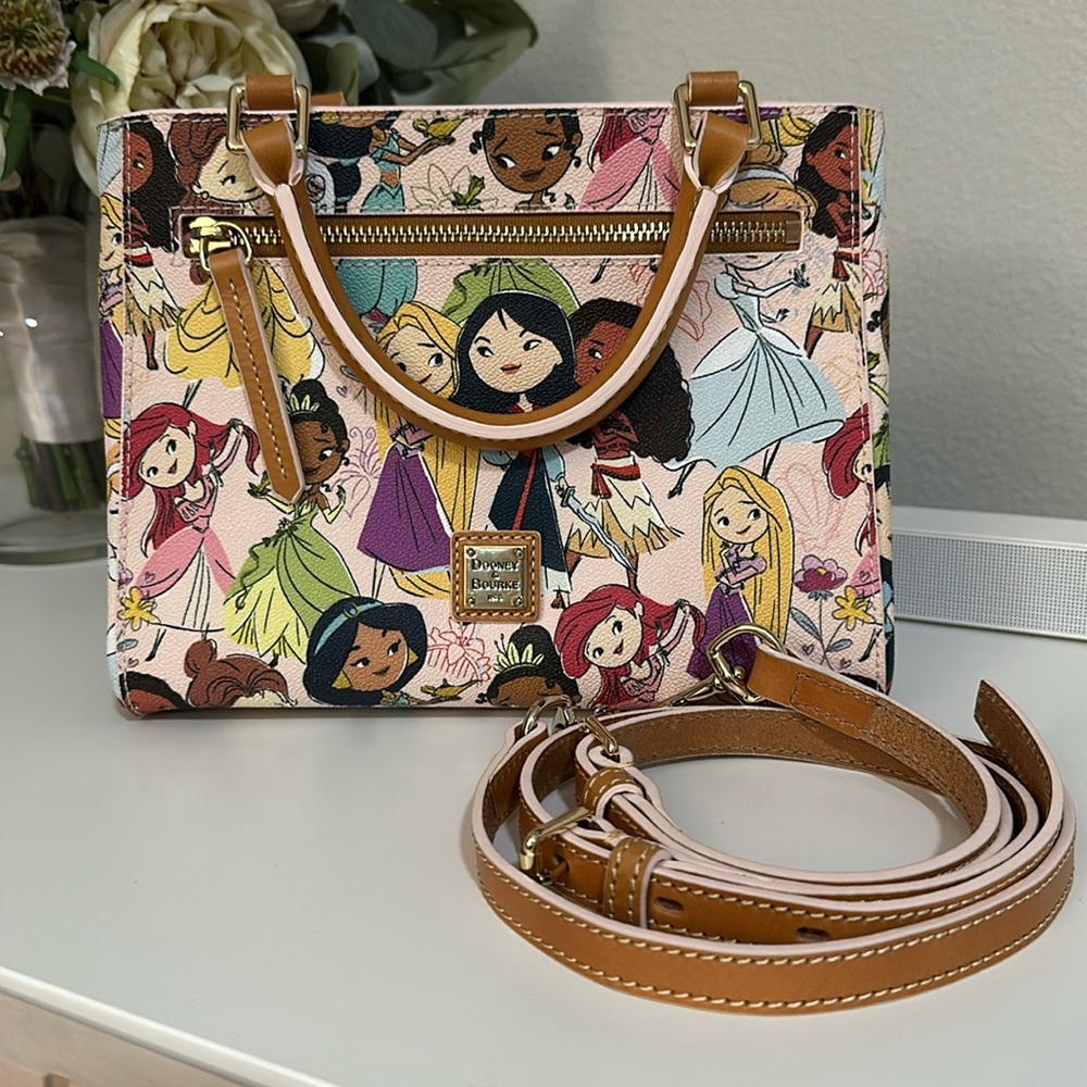 Disney Parks Dooney & Bourke Bag - Multi Princesses - Small Satchel Bag NWOT
